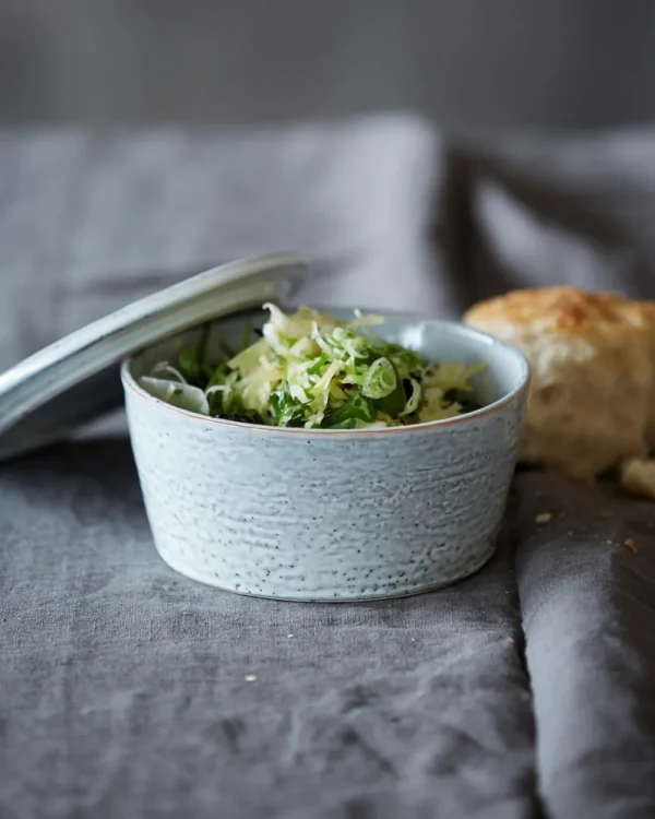 House Doctor Aufbewahrung mit Deckel, Rustic, Grau;Blau- Geschirr