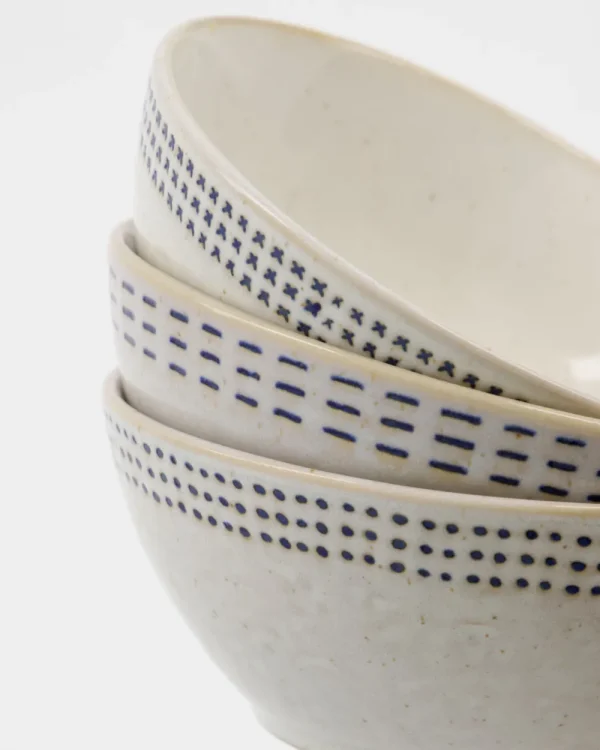 House Doctor Bowl, HDStitch, Off-White- Geschirr