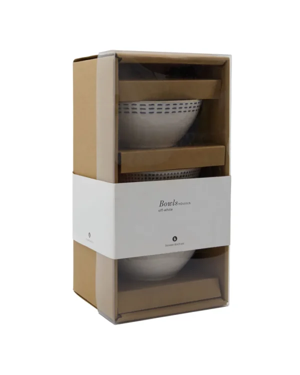 House Doctor Bowl, HDStitch, Off-White- Geschirr