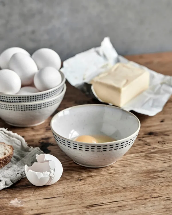 House Doctor Bowl, HDStitch, Off-White- Geschirr