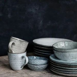 House Doctor BOWL RUSTIC - GREY/BLUE- Geschirr