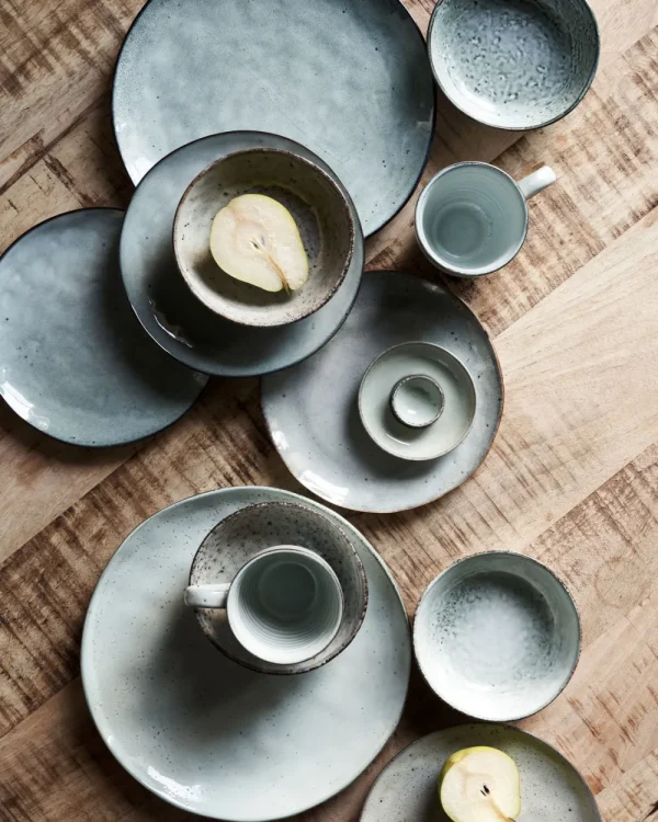 House Doctor Brunch Kit, Rustic, Grau/Blau- Geschirr