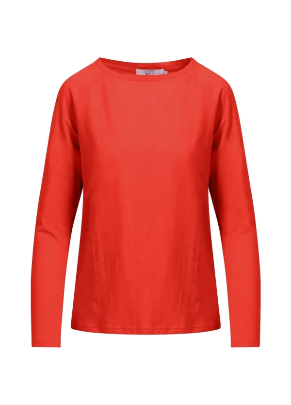 Coster Copenhagen CC Heart Basic Long Sleeve Red Lips- Shirts & Blusen
