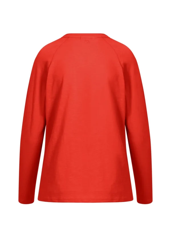 Coster Copenhagen CC Heart Basic Long Sleeve Red Lips- Shirts & Blusen