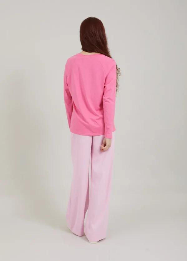 Coster Copenhagen CC Heart Basic Long Sleeve Clear Pink- Shirts & Blusen