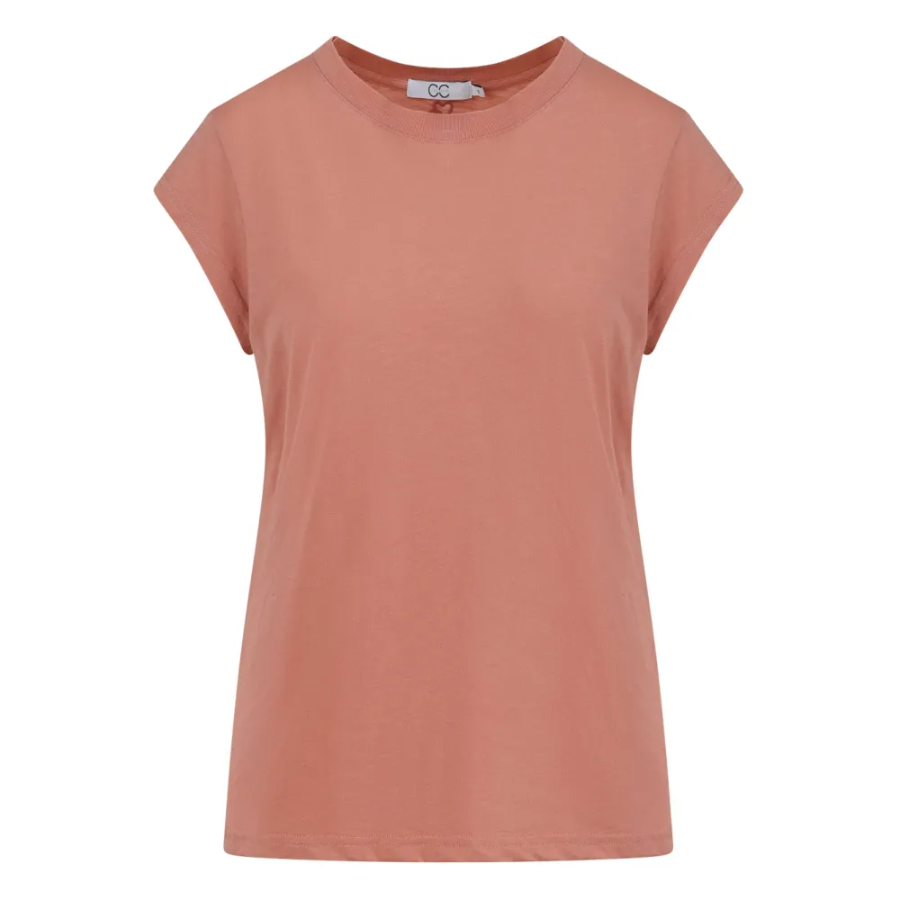 cc_heart_basic_tshirt_ros_0.webp Coster Copenhagen CC Heart Basic T-Shirt Rose Clay- T-shirts & Tops