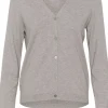 Cream CRDela Knit Cardigan Light Grey Melange- Strick & Cardigans