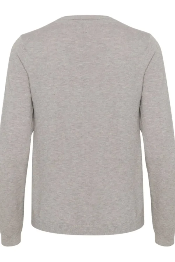 Cream CRDela Knit Cardigan Light Grey Melange- Strick & Cardigans