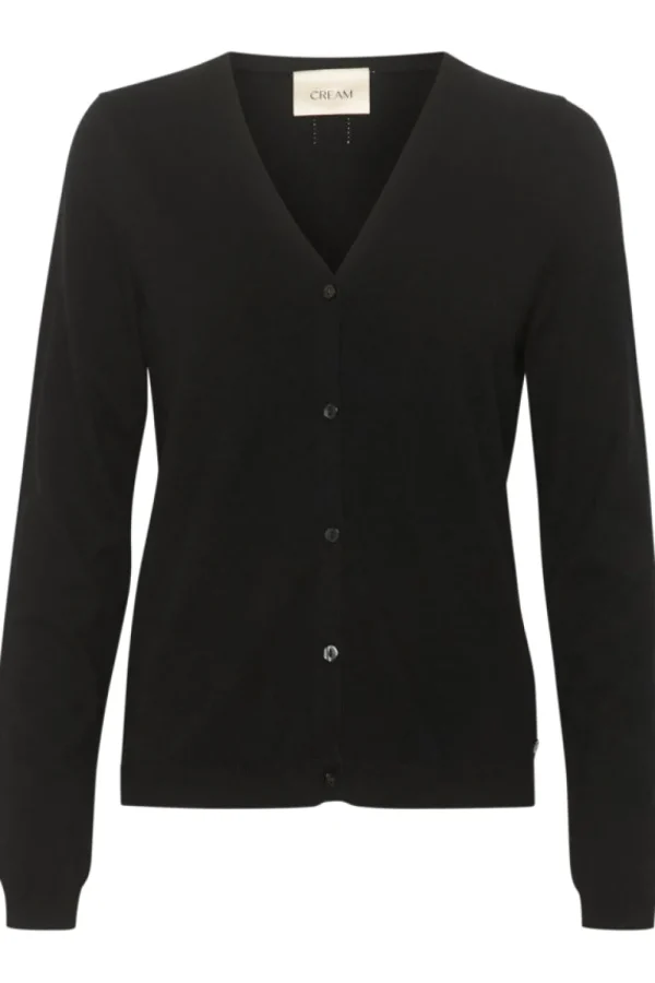 Cream CRDela Knit Cardigan Pitch Black- Strick & Cardigans