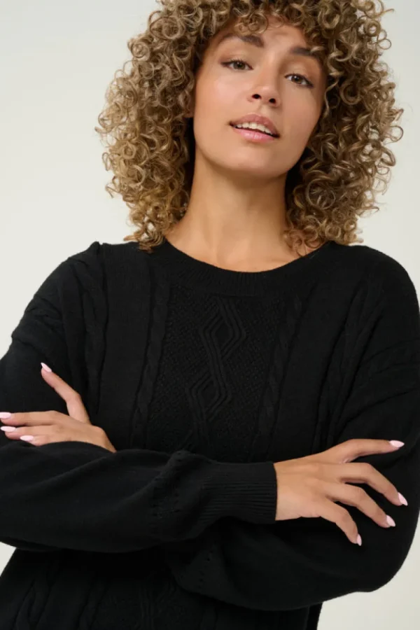 Cream CRDela Knit Dress Pitch Black- Kleider