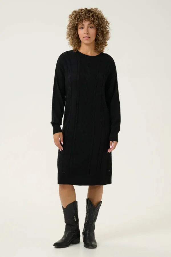 Cream CRDela Knit Dress Pitch Black- Kleider