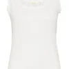 Cream CRRibba Top Snow White- T-shirts & Tops