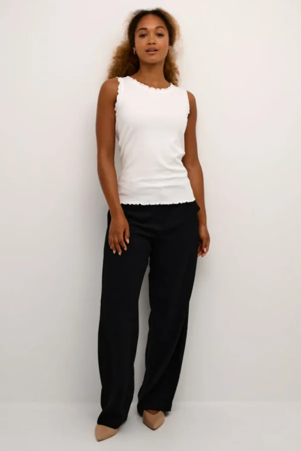 Cream CRRibba Top Snow White- T-shirts & Tops