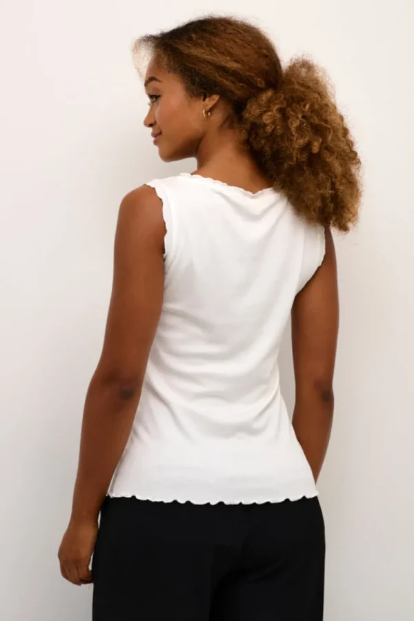 Cream CRRibba Top Snow White- T-shirts & Tops