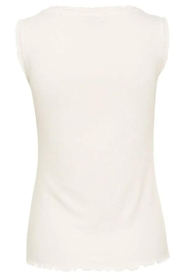 Cream CRRibba Top Snow White- T-shirts & Tops