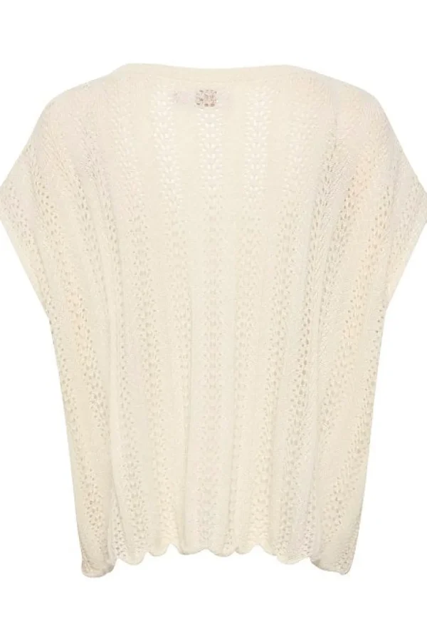 Cream CRRumba Knit Waistcoat Snow White- Strick & Cardigans