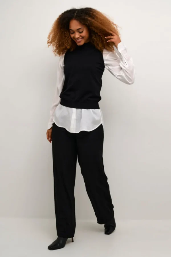 Cream CRVillea Knit Vest Pitch Black- Strick & Cardigans