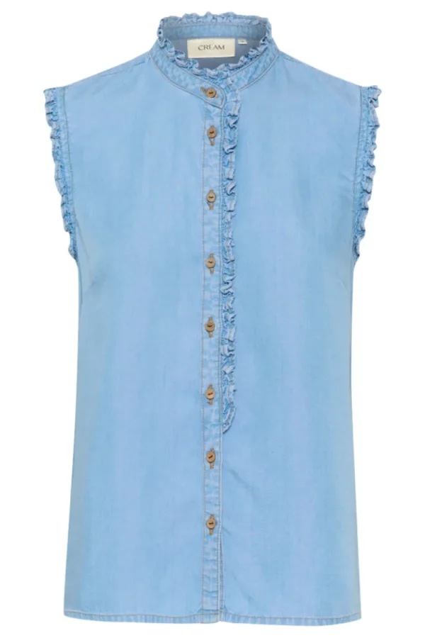Cream CRZelma Shirt Orlando Light Blue- T-shirts & Tops