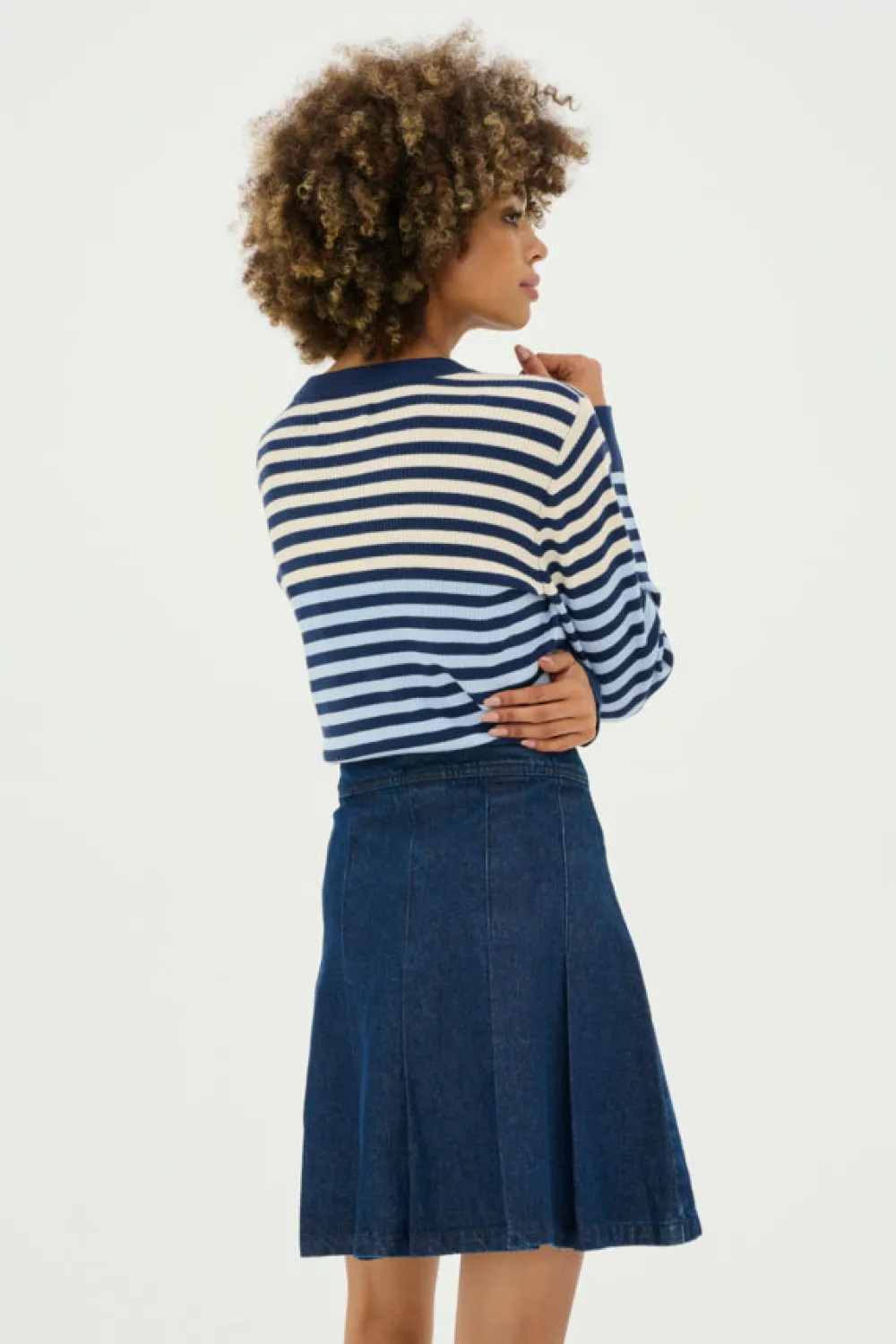 cuannemette_rib_pullover__3.webp Culture CUAnnemette Rib Pullover Light Blue/Navy- Strick & Cardigans