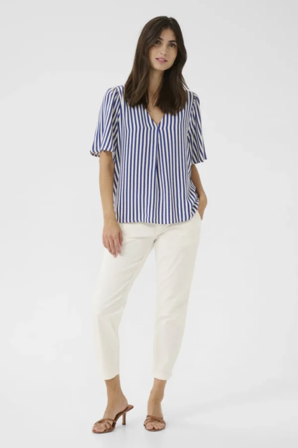 Culture CUDenia SS Blouse Mazarine Blue- Shirts & Blusen
