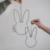 Eulenschnitt ES Metallkranz Hase 2er Set- Dekoration