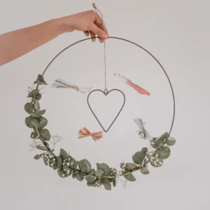 Eulenschnitt ES Metallkranz Kreis 2er Set- Dekoration