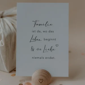 Eulenschnitt ES Spruckkarte Familie ist- Lovely Stuff