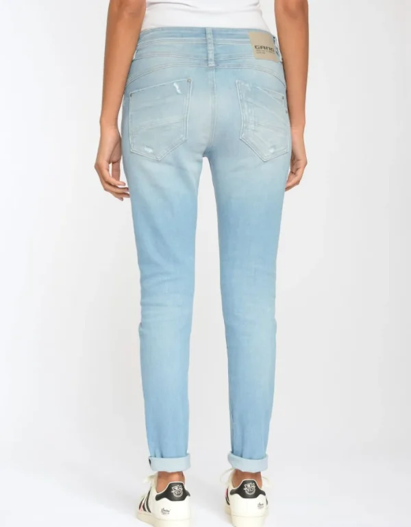 Gang 94Amelie Relaxed Fit Jeans Destroy Summerblue- Jeans