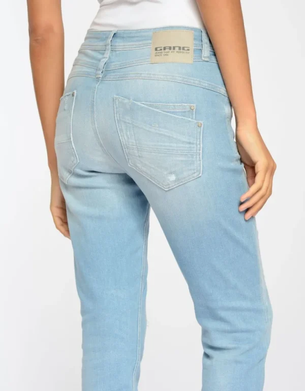 Gang 94Amelie Relaxed Fit Jeans Destroy Summerblue- Jeans
