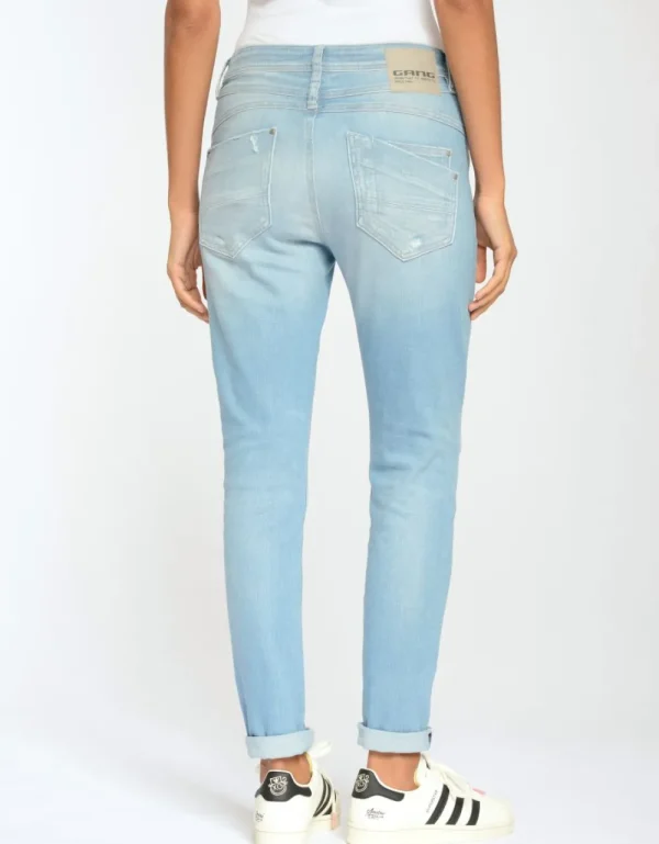 Gang 94Amelie Relaxed Fit Jeans Destroy Summerblue- Jeans