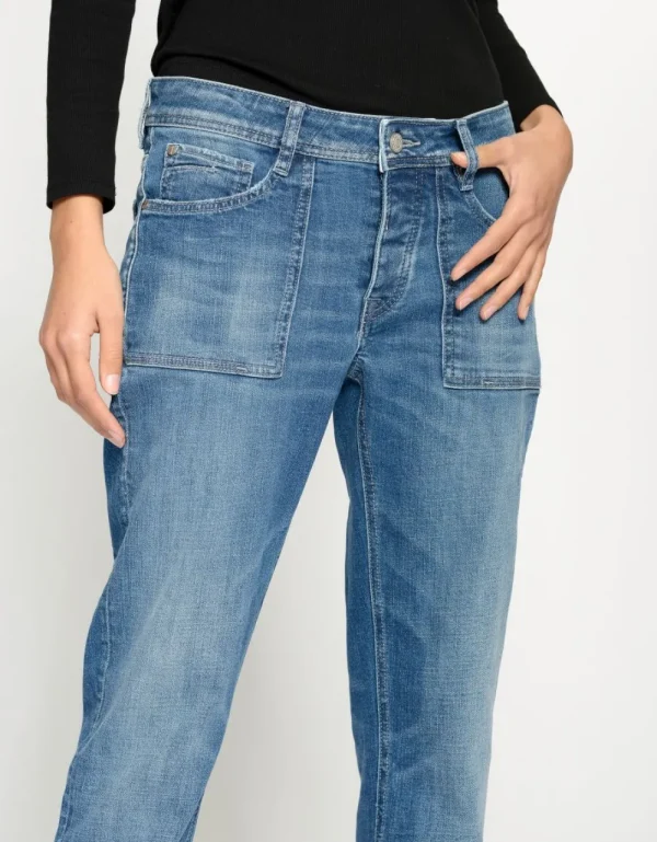 Gang Jeans 94Nica Worker Boyfriend Midblue Allday- Jeans