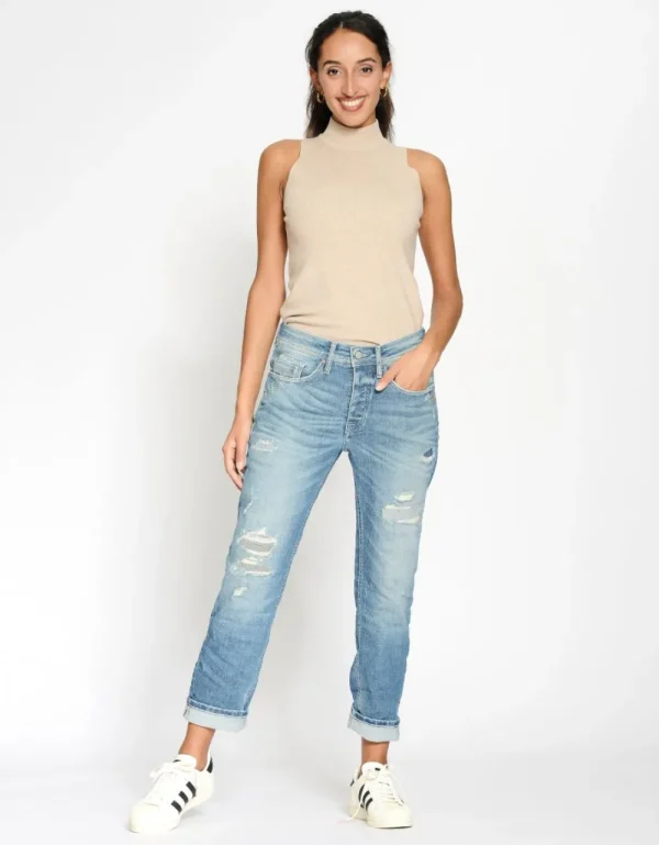 Gang 94Nica Cropped Cool Vint Midblue- Jeans