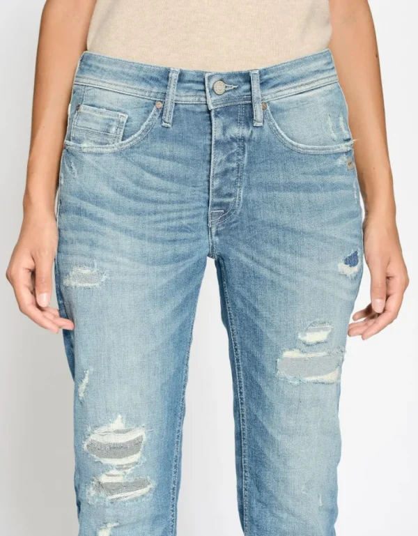 Gang 94Nica Cropped Cool Vint Midblue- Jeans
