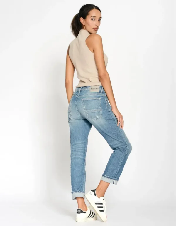 Gang 94Nica Cropped Cool Vint Midblue- Jeans
