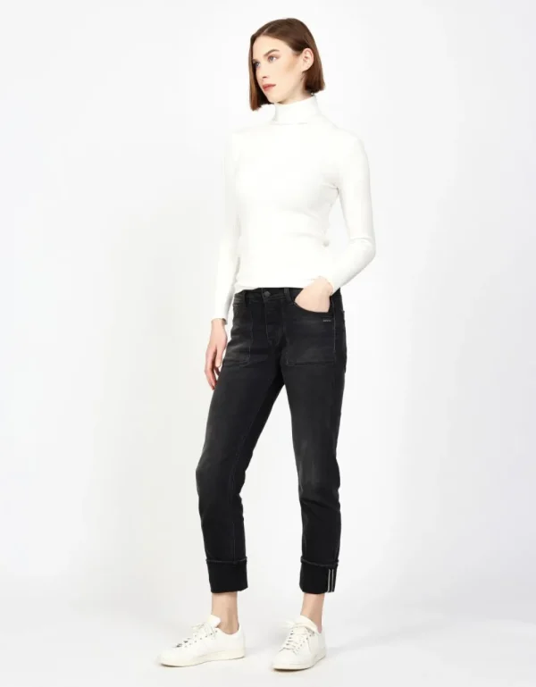 Gang 94Nica Worker Jeans Worn Black Wash- Jeans