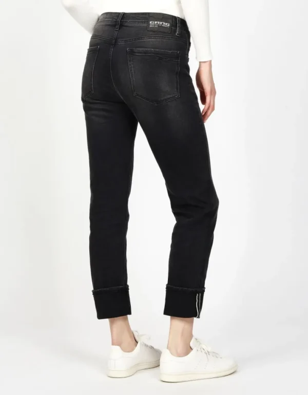 Gang 94Nica Worker Jeans Worn Black Wash- Jeans