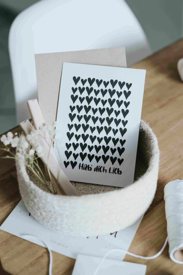 Heldenglück HG Postkarte Hab dich lieb- Lovely Stuff