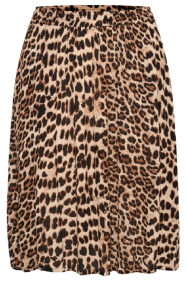 Kaffee KAAmber Short Skirt Classic Leopard- Röcke