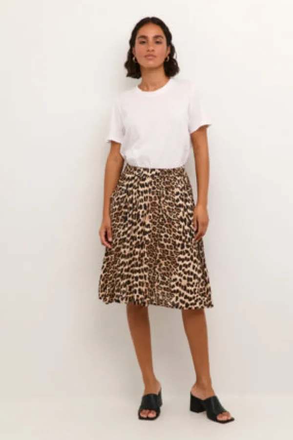 Kaffee KAAmber Short Skirt Classic Leopard- Röcke