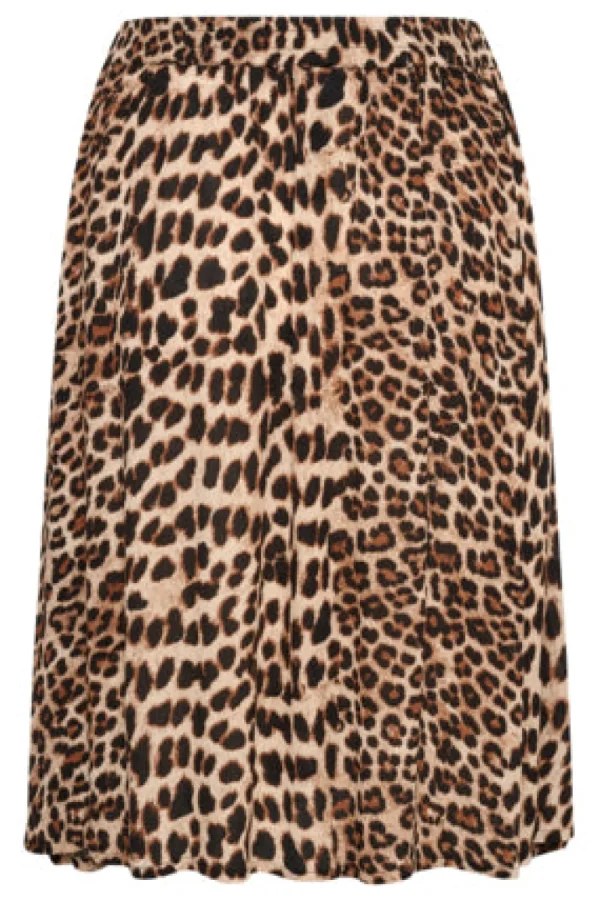 Kaffee KAAmber Short Skirt Classic Leopard- Röcke