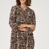 Kaffee KAHildur Amber Shirt Dress Natural Leopard- Kleider