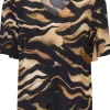Kaffee KALaila Blouse Brown Tiger Print- Shirts & Blusen