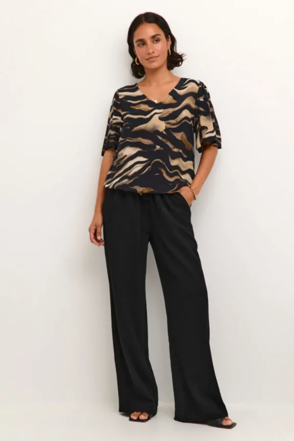Kaffee KALaila Blouse Brown Tiger Print- Shirts & Blusen