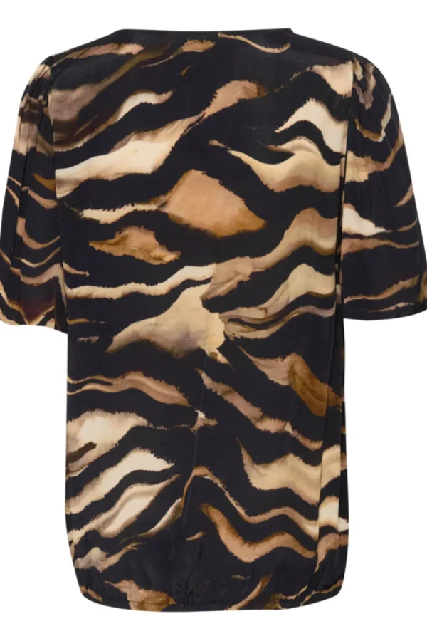 Kaffee KALaila Blouse Brown Tiger Print- Shirts & Blusen