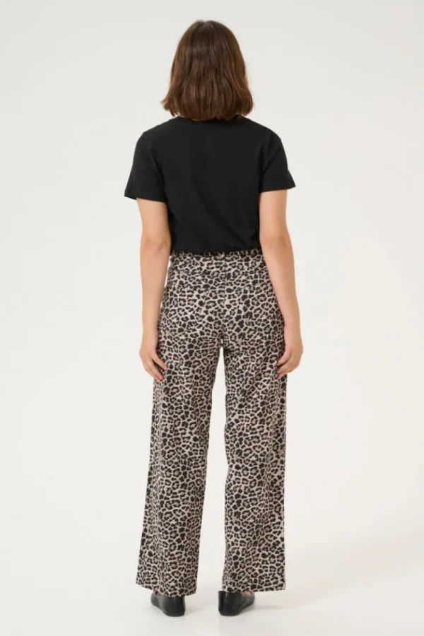 Kaffee KALeonara HW Denim Jeans Classic Leopard- Hosen