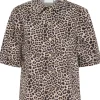 Kaffee KALeonora Denim Shirt Classic Leopard- Shirts & Blusen