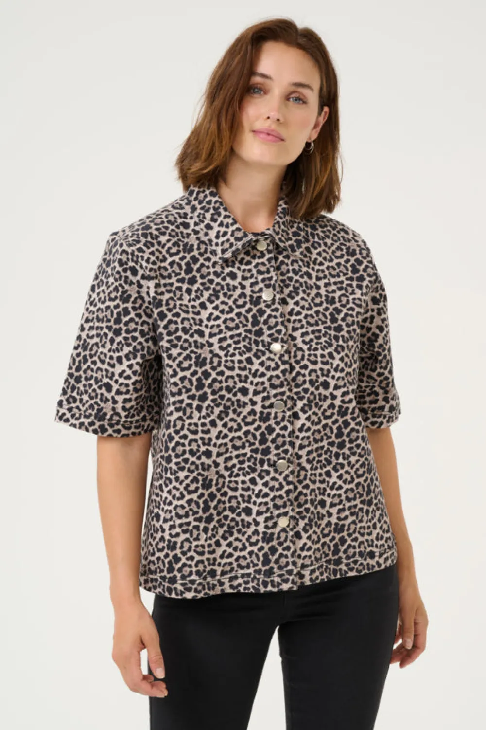kaleonora_denim_shirt_cla_2.webp Kaffee KALeonora Denim Shirt Classic Leopard- Shirts & Blusen