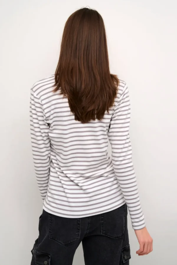 Kaffee KALiddy T-Shirt Chalk Grey Fuchsia- Shirts & Blusen