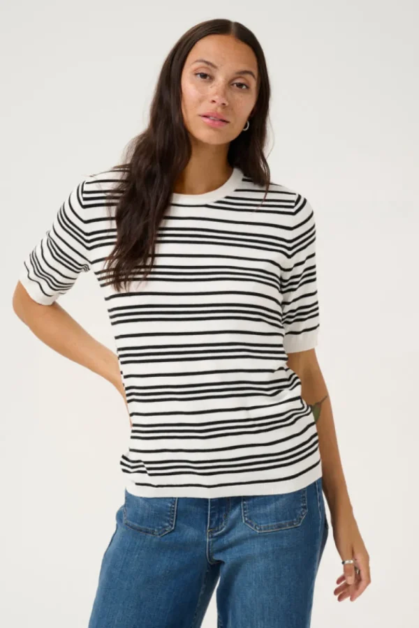 Kaffee KALizza Striped Knit Black- Strick & Cardigans