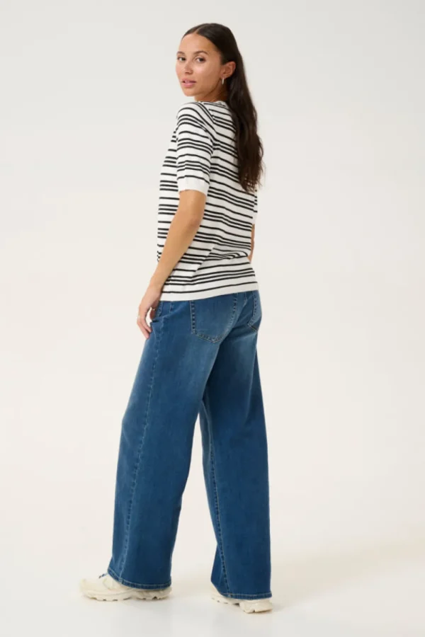 Kaffee KALizza Striped Knit Black- Strick & Cardigans